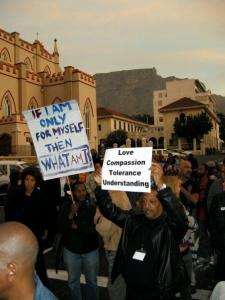 Protest against xenophobia